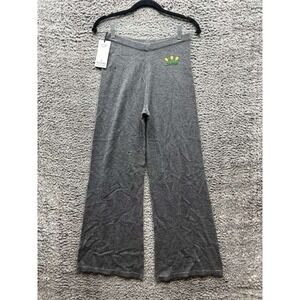 NWT Monoki by Diane Goldstein Jimmy Embroidered Flare Pants Gray Womens One Size